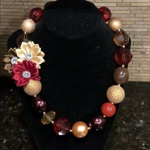 Handmade Girl’s Fall Inspired Chunkybead Necklace